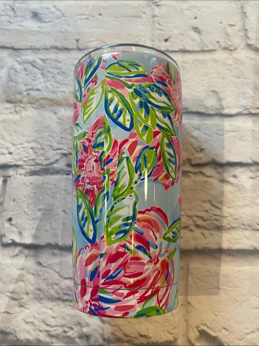 Lilly Pulitzer Floral Stainless Travel Tumbler in Pink, Blue and Green